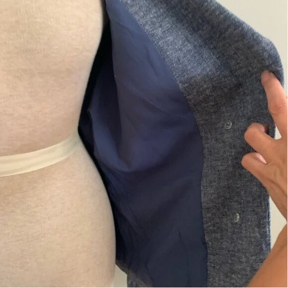 Chico's Blue Linen Blend Blazer Size Chico's 2 - Picture 6 of 9